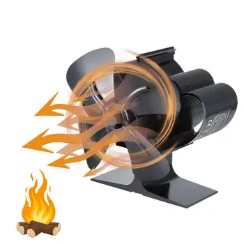 Вентилатор за печки с топлинна задвижване на 4-Диска вентилатор за печки с топлинна задвижване на Вентилатор за дърва Вентилатор с топлинна задвижване Аксесоари за дърва Тиха работа