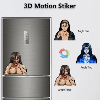Етикети КОНСТАНТИН Motion Attack on Титан аниме 3D Стенно изкуство Водоустойчиви стикери за автомобили, мотоциклети, куфар за лаптоп, хладилник и т.н.