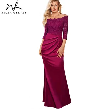 Ница-forever Елегантна рокля с Дантелено цветна Бродерия и драпировкой от двете страни, Винтажное женствена рокля Макси Lone от известни Личности, BTYA029