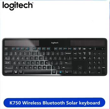 Новата безжична клавиатура Logitech K750 Bluetooth за слънчева батерия 2,4 Ghz С храненето От светлинна Енергия клавиатура За компютър, офис 100% Оригинал